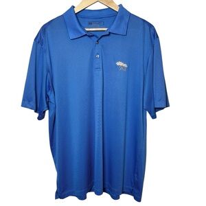 Torrey Pines Golf Course Polo Shirt Men Large Blue Bermuda Sands Striped Stretch
